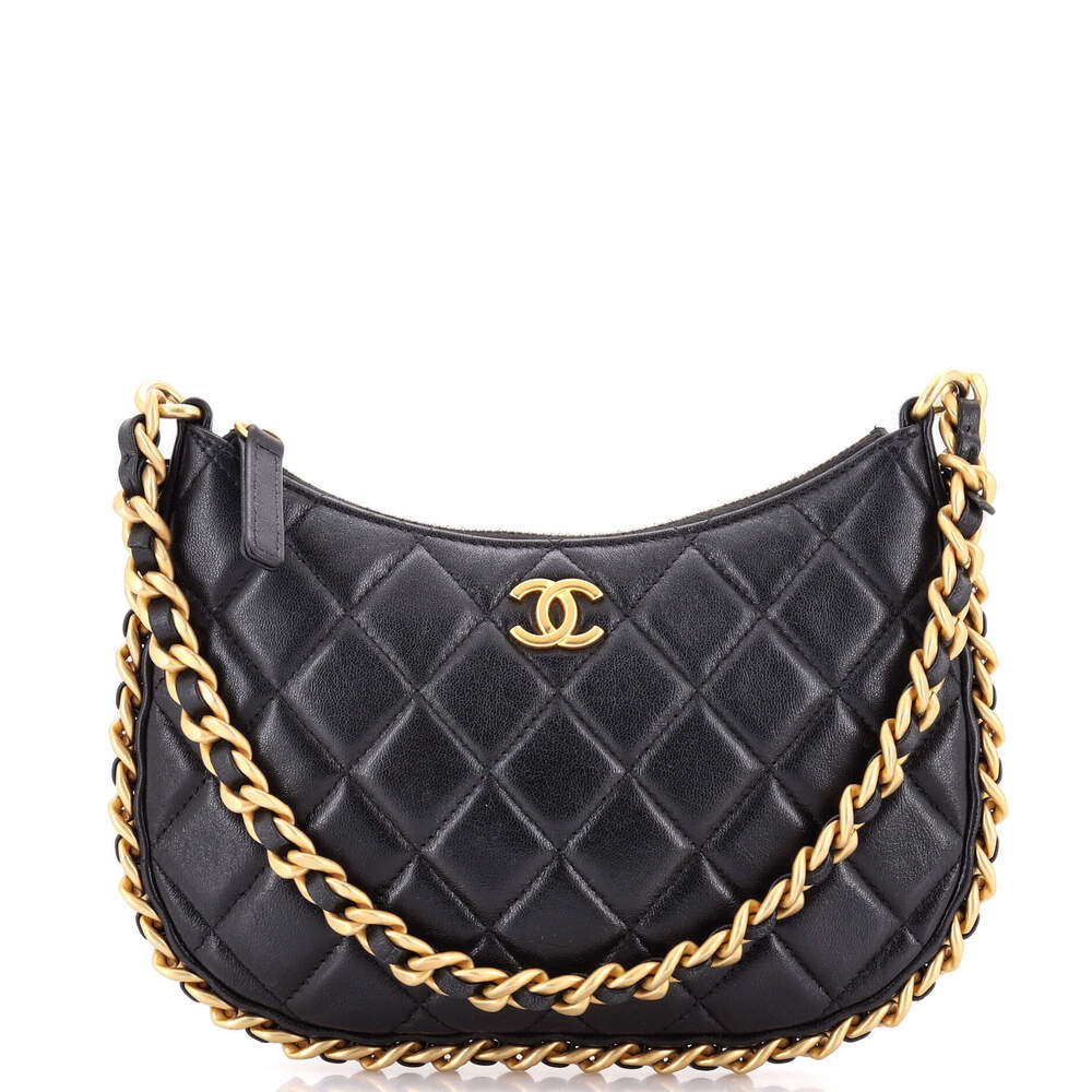 Chanel CC Chain Around Hobo Quilted Lambskin